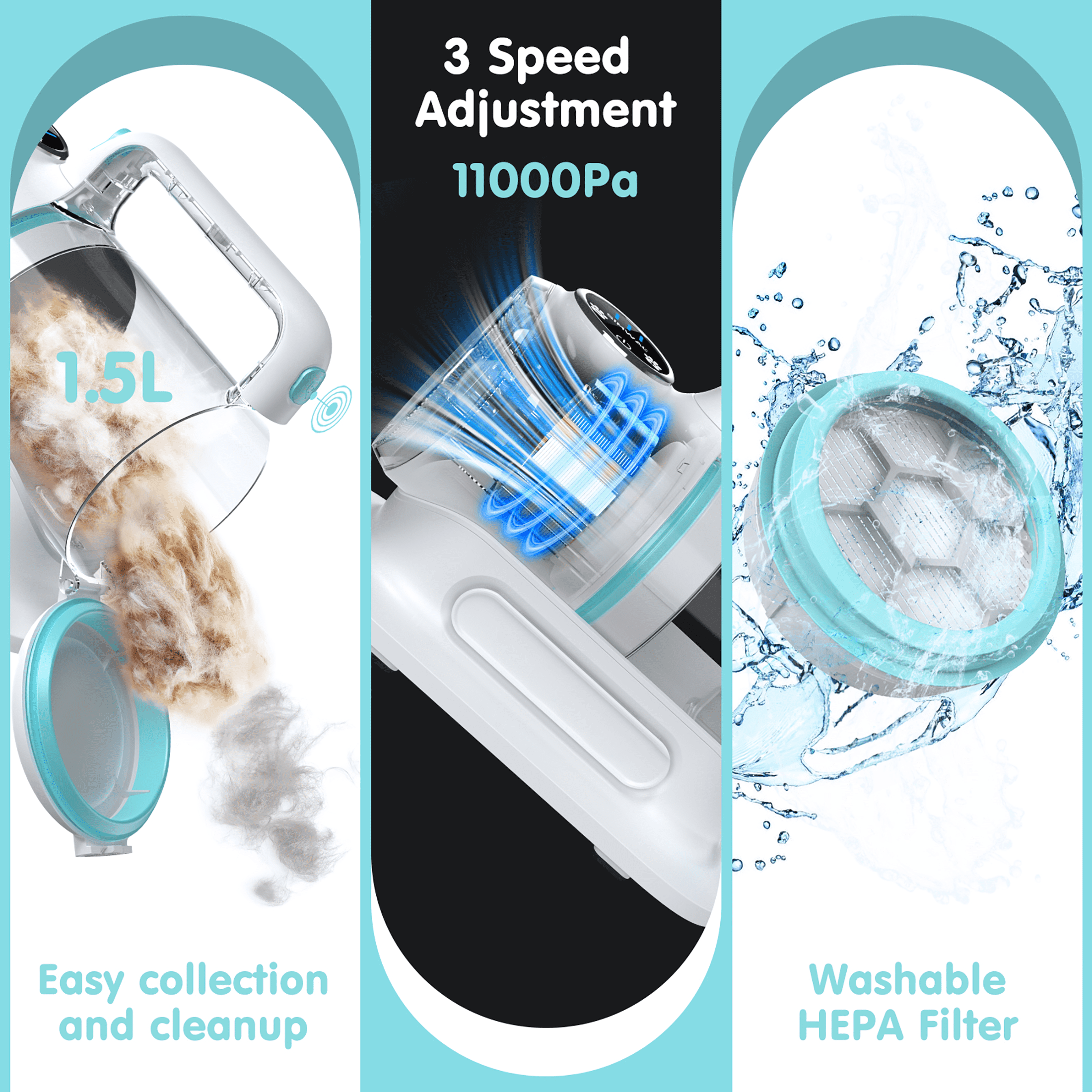 FidoLab Groom & Vac Kit — in-use grooming a dog